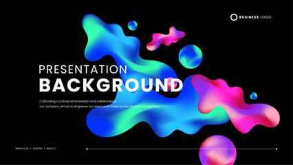 Colorful colourful vector awesome abstract fluid liquid modern background. Modern graphic design presentation background concept for banner, flyer, card, or brochure cover