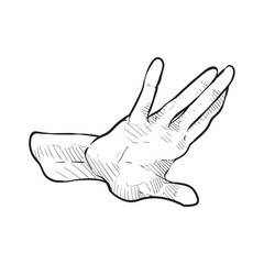 hand gesture handdrawn illustration