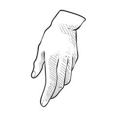 hand gesture handdrawn illustration