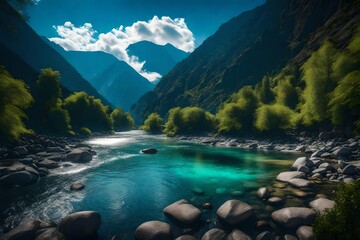 mountain river in the mountains