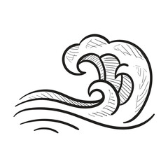 waves handdrawn illustration