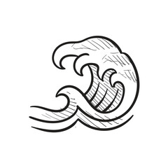 waves handdrawn illustration