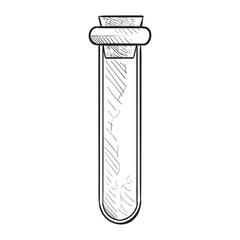 measuring tube handdrawn illustration