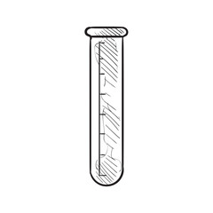 measuring tube handdrawn illustration