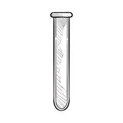 measuring tube handdrawn illustration