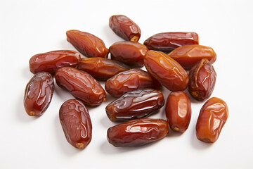 Photo of dried dates on a white background generative AI