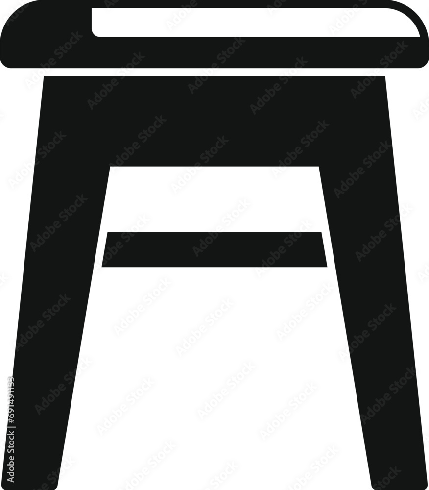 Poster Chair space icon simple vector. Park plan above. Lounge furniture