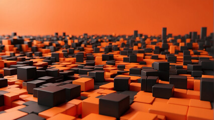 Obraz premium Cubist Symphony: Abstract Background with Dynamic Cubes