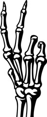Fototapeta premium Hand keleton peace sign svg 