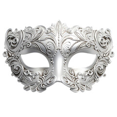 Naklejka premium Venetian Carnival Mask white on transparent background