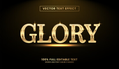 Design editable text effect, glory gold text style theme