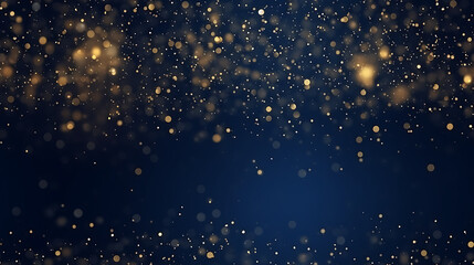 Fototapeta premium Abstract background with Dark blue and gold particle. New year, Christmas background with gold stars and sparkling. Christmas Golden light shine particles - Seamless tile. Endless and repeat print.
