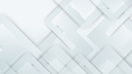 White vector abstract background with simple geometric shapes. Minimal geometric design for cover, poster, banner, brochure, header, presentation, web, flyer