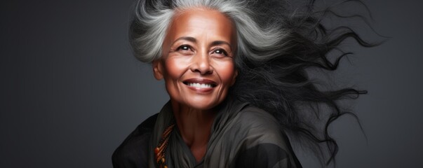 Skincare Elegance: Beautiful Black Woman in Advertising Concept