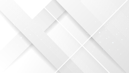 White minimal geometric shape abstract background. Minimal geometric design for cover, poster, banner, brochure, header, presentation, web, flyer