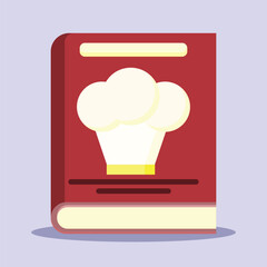 Recepi book icon. Subtable to place on science, kitchen, kitchenware, etc.
