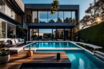 swimming pool in hotel