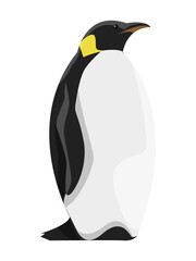 Emperor penguin. Birds of the South Pole. Realistic vector animal