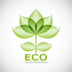 Eco label. Vector illustration