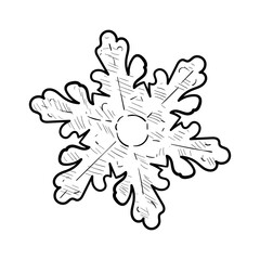 snowflake handdrawn illustration