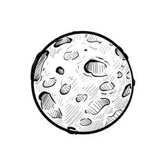 asteroid handdrawn illustration