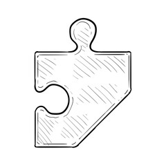 Fototapeta premium puzzle piece handdrawn illustration