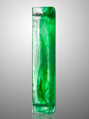 Texture of a colored glass block
