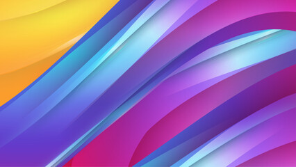 Colorful colourful vector elegant abstract background with waves. Dynamic colour gradation design for poster, banner, flyer, magazine, cover, brochure, festival