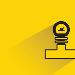 gauge and pipeline with shadow on yellow background