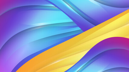 Colorful colourful vector elegant abstract background with waves. Dynamic colour gradation design for poster, banner, flyer, magazine, cover, brochure, festival