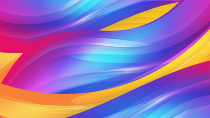 Colorful colourful vector illustration abstract background with wavy shapes. Dynamic colour gradation design for poster, banner, flyer, magazine, cover, brochure, festival