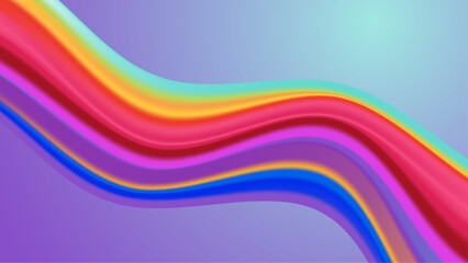 Colorful colourful vector abstract background with different waves. Dynamic colour gradation design for poster, banner, flyer, magazine, cover, brochure, festival