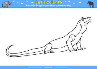 Lets color it Komodo Dragon