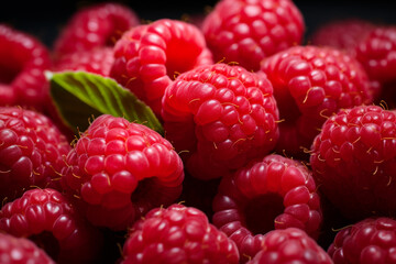 Raspberries - Bright red, berry-like abstract clusters.
