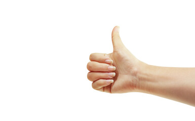 Hand showing thumbs up