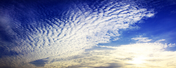 Empty white cloud on  blue sky