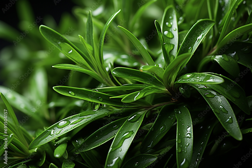 Aufkleber rosemary - needle-like abstract forms in a fragrant green.
