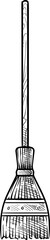 broom handdrawn illustration