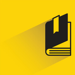 book icon with shadow on yellow background