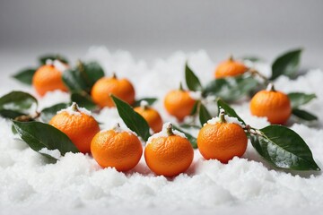 Oranges On Snow Generative AI