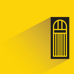 window icon with shadow on yellow background