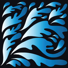 Colorful abstract  water spash hand drawn illustration background texture and pattern