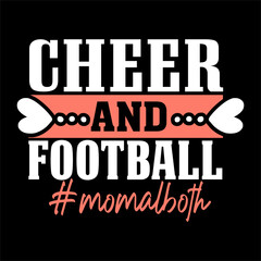 cheer and football #momalboth svg