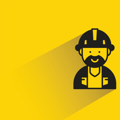 engineer icon on yellow background