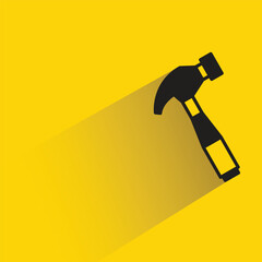 claw hammer on yellow background