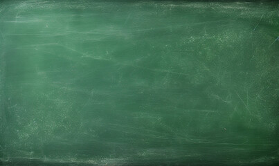 Working place on empty rubbed out on green board chalkboard texture background for learning concept or wallpaper, add text message.	
