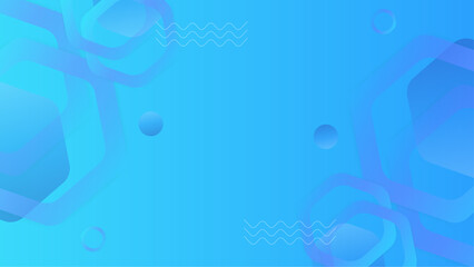 Blue and white vector abstract gradient background with simple geometric shapes. Trendy geometric abstract design with futuristic concept background for flyer, banner, cover, poster