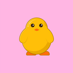 Vector Illustrations for cute duck, yellow cute duck