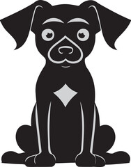 Portrait of a cute dog vector.