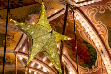 a star as decoration for a carousel